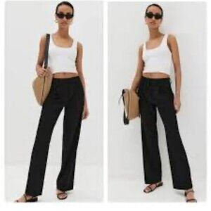 Reformation Black Alex Pants 4P NWT